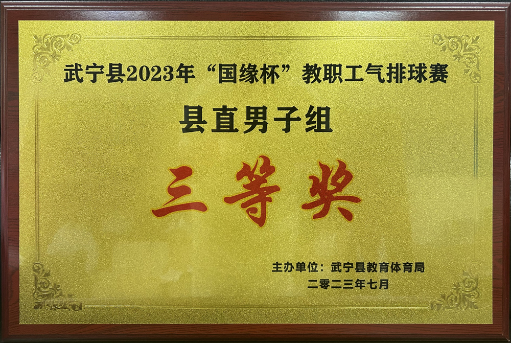 2023年“國緣杯”教職工氣排球賽縣直男子組“三等獎(jiǎng)”
